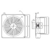 Industrieventilator Wandventilator im Gehäuse ⌀250mm 1450m³/h 90W Reventon 5918