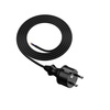 Anschlusskabel 2m IP44 mit geradem Stecker 250V 16A 3x1 mm² H05RR-F PP-40H Schwarz W-97265