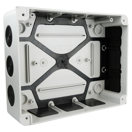 Abzweigkasten 250x200x115 12 Dichtmembranen IP66 Aufputz Abzweigdose Verbindungsdose Industriegehäuse IP66 M-L 011.PG