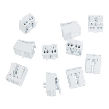 10 Stück Lüsterklemmen Leuchtenklemme 2-polig mit Hebel 0.75-2.5mm2 450V VDE DGN 10-DG238-10.0-02P