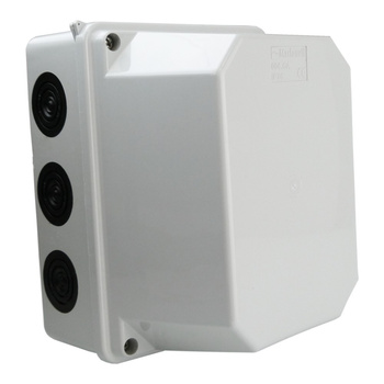 Abzweigkasten 190x145x135 mm 10 Dichtmembranen Aufputz Abzweigdose Verbindungsdose Industriegehäuse IP66 M-L 009.PG.CA.G