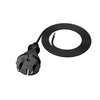 Anschlusskabel 2m mit geradem Stecker TYP E 230V 16A 2×1 mm² H05RR-F PP-21 Schwarz W-97187