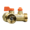 2-Wege Wasserverteiler Messing Gartenschlauch- Wasserhahn- Verteiler 3/4" Bradas BR-2234