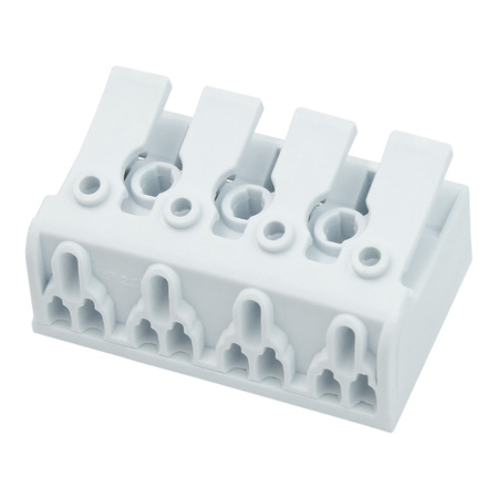 10 Stück Lüsterklemmen Leuchtenklemme 4-polig mit Hebel 0.75-2.5mm2 450V VDE DGN 10-DG238-10.0-04P