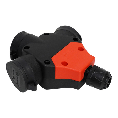 Dreiphasige Dreifach 3-fach Kupplung Schutzkontakt Steckdose Verteiler 230V IP44 Typ E franz/belg Norm TpE 3101-317-0300