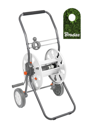 Bradas Schlauchwagen WHITE LINE für 1/2" 60m Schlauch mit Sprühset TITAN REEL 9493