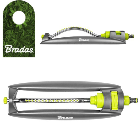 Viereckregner Rasensprenger mit 16 Düsen bis 324m² Aluminiumarm Regner Sprinkler LIME LINE Bradas LE-6302