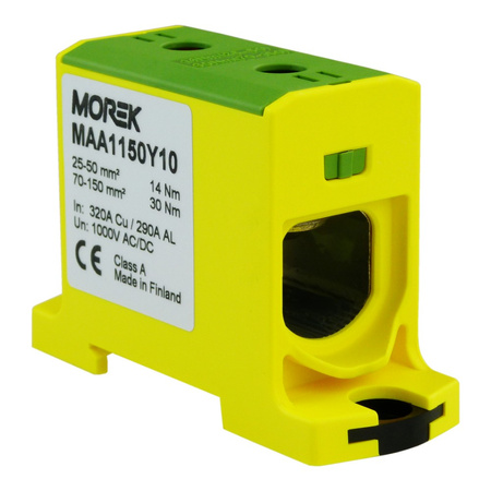 Anschlußklemme Hauptklemme 25-150mm2 gelb-grün AL/CU 1P OTL 150 MOREK MAA1150Y10