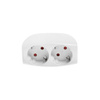 Steckdosenadapter mit zwei 230V Steckdosen Schuko W-32001