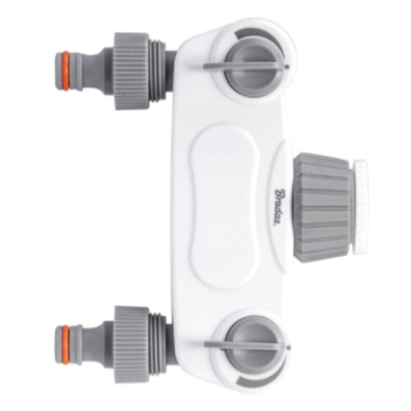 2-Wege-Verteiler mit Ventilen am Wasserhahn 1" mit Reduktion auf 3/4" WL-3032K