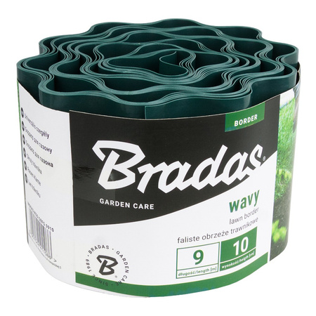 Rasenkante Beeteinfassung 9m/10cm grün BRADAS OBFG 0910