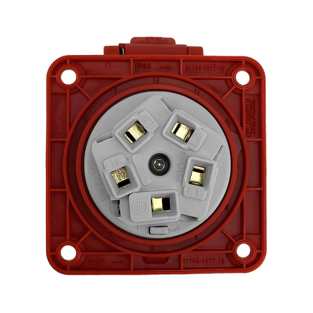 CEE Einbausteckdose gerade 400V 16A 5P 75x75mm TP Electric 3105-322-1675