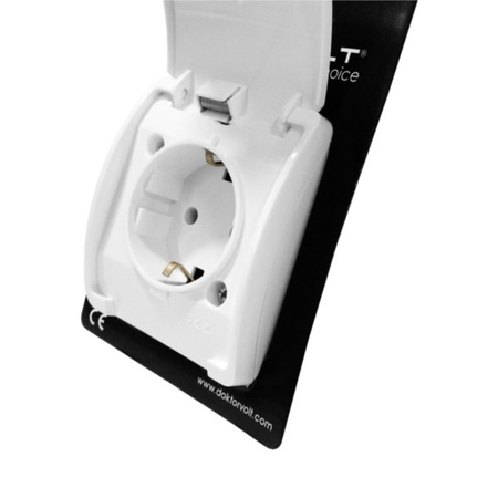 Aufputzsteckdosen IP44 Schuko Steckdose Schukodose + Klappdeckel 181-01-DRV