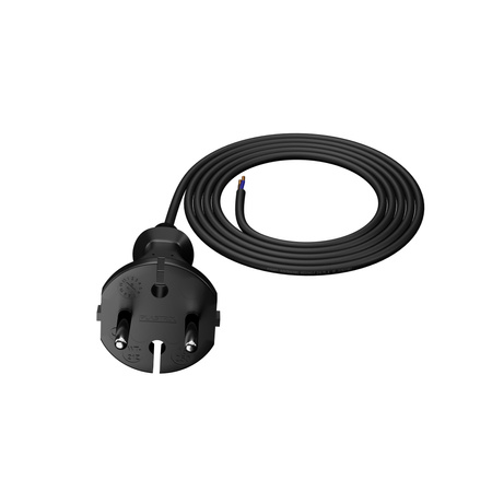 Anschlusskabel 1,5m mit geradem Stecker 230V 16A TYP E 2×1 mm² H05VV-F PP-21 Schwarz W-98336