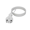 Anschlusskabel 3m mit geradem Stecker TYP E 230V 16A 2×1 mm² H05VV-F PP-21 Weiß W-98339