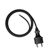 Anschlusskabel 5m IP44 mit geradem Stecker 250V 16A 3x1 mm² H05RR-F PP-40H Schwarz W-97269