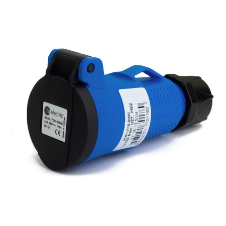 Elektrische Steckdose UPS mit Kabelverschraubung 16A TYP E IP54 250V AC TPE 3101-708-0900