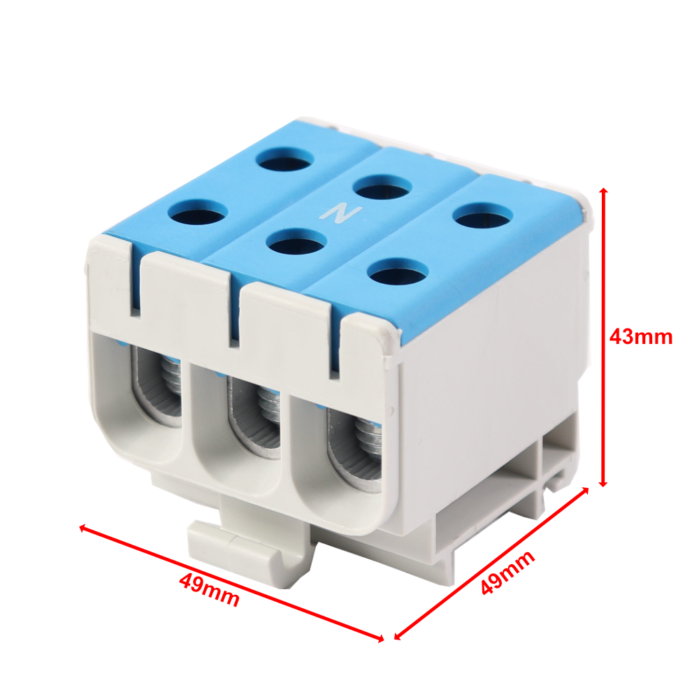 Hauptleitungsklemme Anschlussklemme ETB 50/1x3 Al/Cu Universalklemme elektroinstallation 6 Löcher  Elektro Becov