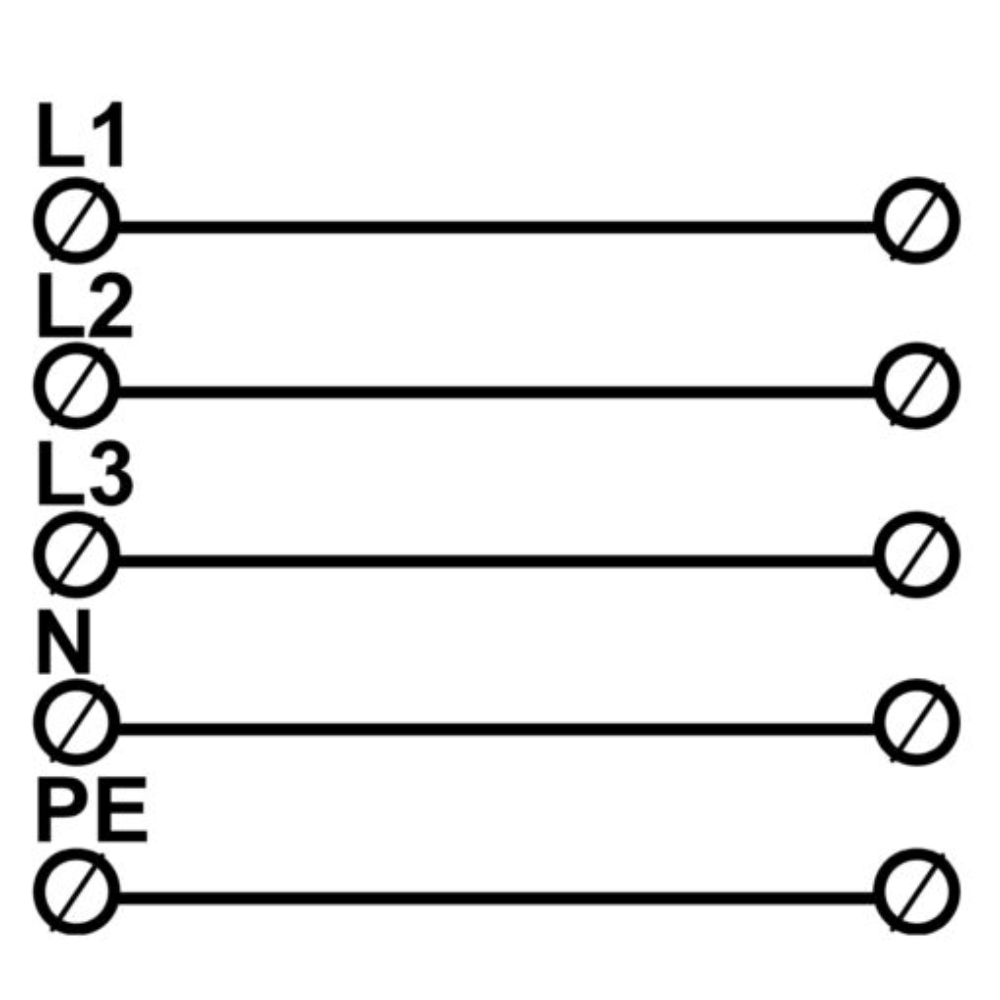 Hauptleitungsklemme Anschlussklemme ETB 35/1x5 (L1,L2,L3,N,PE) Al/Cu Universalklemme 10 Löcher  Elektro Becov