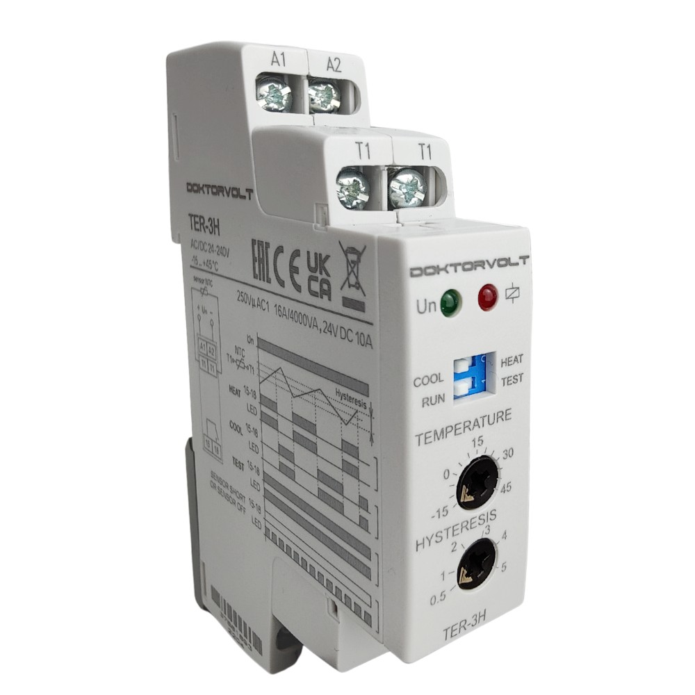 ELKO Thermostat  zur Temperaturüberwachung und -regelung einstufig TER-3H