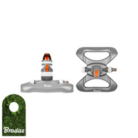 2-Funktion Kreisregner 320m² Sprinkler Rasensprenger Impulsregner WHITE LINE Bradas WL-Z12