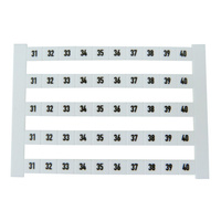 DEK6FWZ Klemmenmarkierer Markierungen 31-40 5Streifen Weidmüller 0518960031