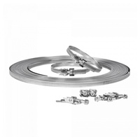 Bradas Schlauchschellen W2 aus Edelstahl 30m Band einstellbar mit 50 Befestigungselementen für Befestigung von Schläuchen OACW2 30/9 CARTBOX