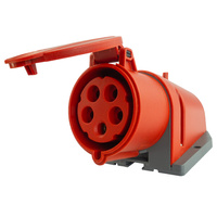 Wandsteckdose CEE Aufputz Kombi Steckdose 5P 32A IP44 400V VDE TP Electric 3107-307-1600