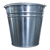 Baueimer verzinkt 5L Wasser- Garten- Zink- Abfall- Futtereimer BRADAS J5314