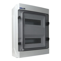 Feuchtraumverteiler Verteilerkasten 1000V RH-24 24 Module Aufputz Sicherungskasten IP65 AP VDE E-P 36.24