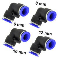 Schlauchverbinder PU/PE Druckluftverbinder Typ L 6 8 10 12 mm G03033