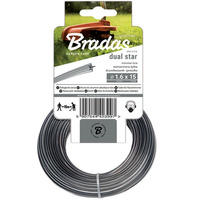 Verstärkter 4-kant Mähfaden RIPPER DUAL für Freischneider Motorsense Ersatzfaden 1,6mm 15m Bradas ZRG1615K