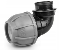 Klemmfitting Winkel 90° für 32mm PE Rohre mit IG 1" PN10 BRADAS DSRA10K32F1