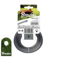 Verstärkter 4-kant Mähfaden RIPPER DUAL für Freischneider Motorsense Ersatzfaden 2,0mm 15m Bradas ZRG2015K