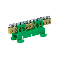 Verteilerklemme 12-polig auf TH Schiene grün 12/Z