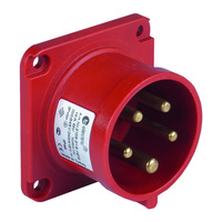 CEE Einbaustecker gerade 5P 16A 400V IP44 75x75 3105-320-1675