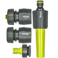 4-teiliges Sprühset rutschfest Spritzdüse Schnellkupplung für Schlauch 3/4" LIME LINE SOFT BRADAS LE-S5500-34K