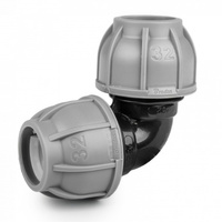 Klemmfitting Winkel 90° für PE Rohr 20mm PN10 BRADAS DSRA10K2020