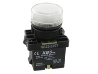 XBS weiß 1W LED Leuchtmelder Kontrolleuchte Signal- Lampe Licht 22mm 230V NG22-EV71