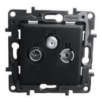 Endsteckdose TV-R-SAT schwarz 10 dB Niloe Step 863579