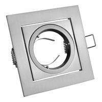 Einbaurahmen Einbauspot viereckig Quadrat schwenkbar inox Rahmen Einbauleuchte VILA GTV OP-VILAKW-02