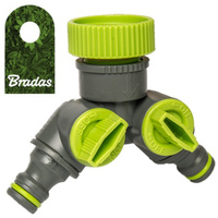 2-Wege Ventil Y-Stück Hahnanschluss 3/4" und 1" mit 2x regulierbare Abgänge LIME LINE Bradas LE-2222