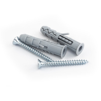 Dübel 8x40mm Set mit Schrauben Schraubenset 4x40mm 100 Stück Rahmendübel Schlagdübel Universaldübel Klimas KRX-084040