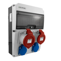 Baustromverteiler JUN 32A/16A/2x230V Bals-Steckdosen DOKTORVOLT® DV-6832-F