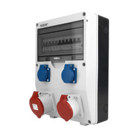 Baustromverteiler Walter-Kraft-S/FI 32A 16A 2x230 Schuko System Mennekes-Steckdosen KW-0010-D