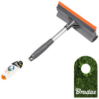 Gummi Fensterwischer Fensterputzer 8" Scheibenreiniger Griff 24cm BRADAS ES9439