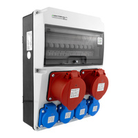 Baustromverteiler JUN 32A/16A/4x230V mit Schutz IP54 DOKTORVOLT® DV-6856-F