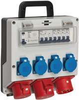 Baustromverteiler mobil 1x16A 1x32A 4xSchuko FI-Schalter Brennenstuhl 1154890020