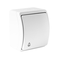 Türklingel Klingelknopf Klingeltaster Taster IP44 weiß 155-01-DRV