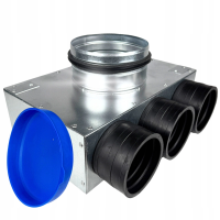 Lüftungsverteiler Verteilerkasten 3x75 Ø125 Wohnraumlüftung Luftverteiler E-KSR-3X75/125-OC-K